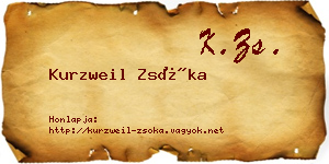 Kurzweil Zsóka névjegykártya